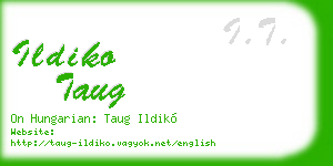 ildiko taug business card